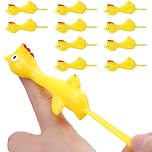 10 PCS Catapult Slingshot Chicken Stretchy Flying Chickens Flick Toys for Kids, Stress Flying Toys Inside Out Toys, Funny Stocking Party Bags Fillers, Girls and Boys Birthday Gifts
