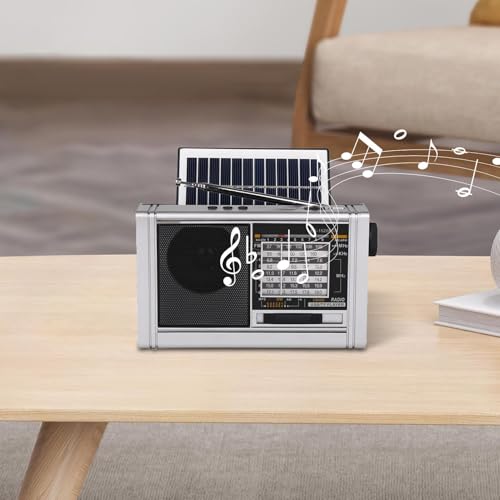 Radios portátiles solares con altavoz multibanda y linterna potente integrada 2