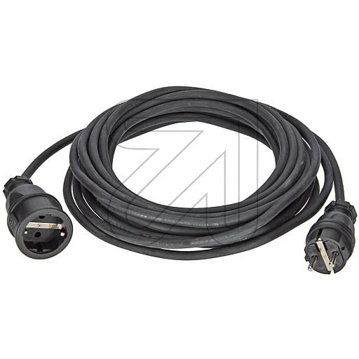 Verlängerungskabel Verlängerungsleitung * verschiedene Modelle, Farben, Längen und Anwendungsbereiche verfügbar * (10 m, schwarz Schuko (IP44) Außenbereich)