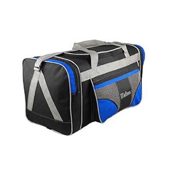 Bolsa mala de viagem grande 112l alças de mão e ombro r:1022 Cor:Preto/Azul