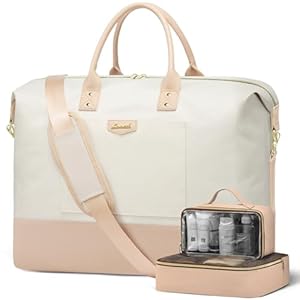 LOVEVOOK Travel Duffle Bag, Weekender Bags for Women, Carry on Overnight Bag, Hospital Bag for women labor delivery,4 Pcs Set