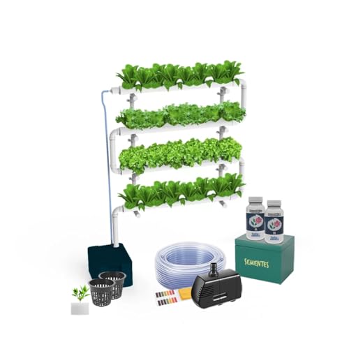 Kit Hidropônico N5 32 Mudas Parede, Com Nutrientes e Sementes (220, Volts)