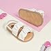 Bellocasa Infant Baby Sandals for Girls Summer Beach Sparkly Tassel Princess Flat Non Slip First Walkers Newborn Crib Shoes(JY2059 white,3)