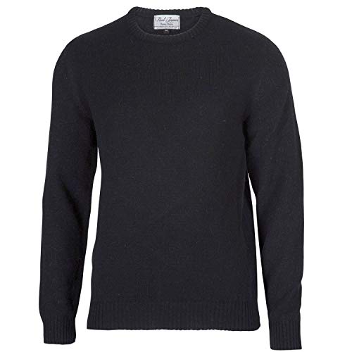 Paul James Knitwear - Archer - Pure Lambswool Mens Sweater, Made in England (X-Large, Black) Paul James Knitwear - Archer - Pure Lambswool Mens Sweater, Made in England (X-Large, Black)