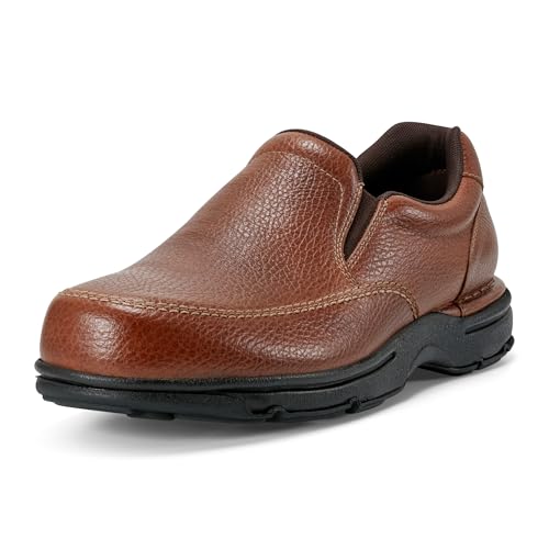Rockport Men's Eureka Slip-on, Medium Brown Leather, 9 Medium