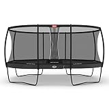 BERG Cama elástica Ovalado Champion Regular Gris 520 cm con Red de Seguridad Deluxe | Trampolín de Calidad, Juguetes al Aire Libre, Trampolín Seguro