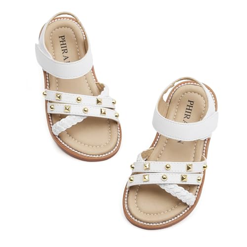 Image of PHIRAMIN Toddler Flower Girl Sandals - Girl Dress Shoes Toddler Little Kid Wedding Party