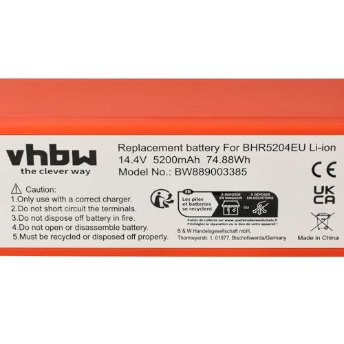 vhbw 1x Akku Ersatz für Xiaomi BYD D099-4S2P, 4INR19/66-2, 260S-INR-MH1-4S1P für Saugroboter (5200 mAh, 14,4 V, Li-Ion)