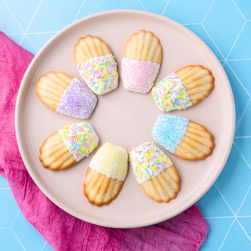 Image of Sweets Indeed Dye Free Pastel Sprinkles 6 Cell, Yellow Blue Purple and Pink Sugar with Pastel Jimmies, No Artificial Dyes, Edible Cake Decorations Baking Ice Cream Cookies Cupcake Topper, 2.75 ounces