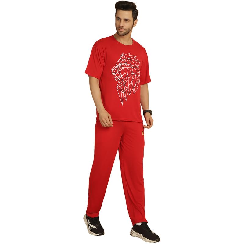Image of Mack Jonney Printed Round Neck Cotton Oversize Half sleeves Co-ord set Tracksuit For Men-P-MACK52845