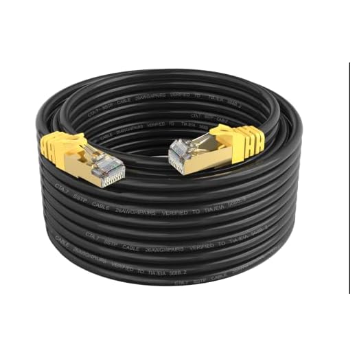 Cat 7 Internet Cable 100ft, Cat7 Outdoor Ethernet Cable 100 ft, LDKCOK. 26AWG Heavy-Duty Cat7 Networking Cord Patch Cable RJ45 Transmission Speed 10Gbps,Transmission Bandwidth 600Mhz LAN Wire