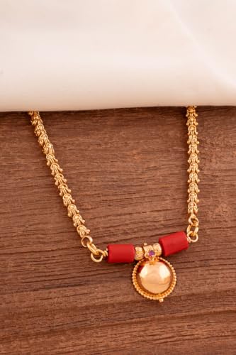 Image of Radha's Creations LONG 30 inch Mangalsutra LONG with Tali One Gram Gold for Women