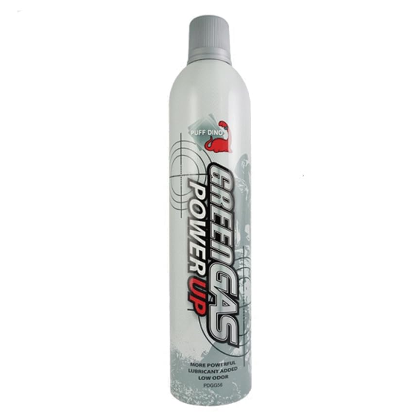 ECOMMUR. Green Gas Power Puff Dino 14kg (560ml) | Recomendado para Armas de Airsoft. Lubricante Incorporado. 560 ml.