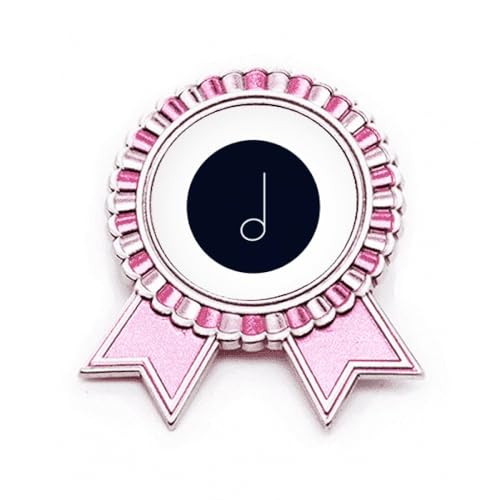 Broche notes de musique noire en métal pour personnaliser un blazer basique