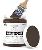 Chalky Chicks 8 Fl Oz Matte Alaskan Brown Bear (Brown) Chalk Paint for Furniture Without Sanding - No Prep Furniture Paint No Sanding All in One for Crafts, Walls, Cabinet, Metal, Dresser, Farmhouse