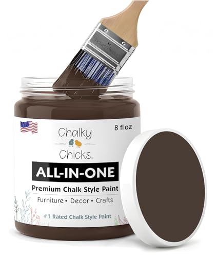 Chalky Chicks Brown 8 Oz Chalk Paint for Furniture No Sanding All in One