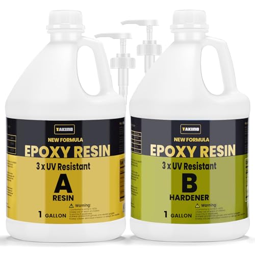 TAKIMO 2 Gallon 3× UV Resistant Epoxy Resin Kit - Profession...