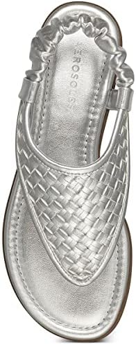 Aerosoles Women's Chester Flip-Flop, SILVER PU, 11 | Image 1
