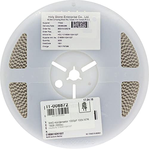 Condensateur céramique 1nF 100V SMD 1808 HolyStone en bande de 3000