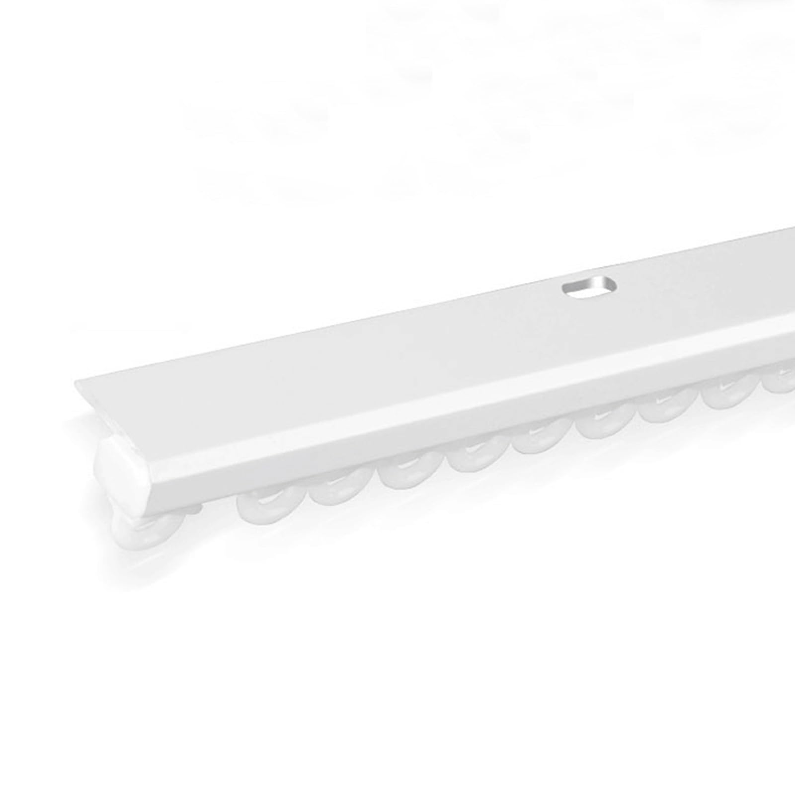 Room Divider Ceiling Track Minimalist Slim Double Curtain Rail Set, Invisible Ceiling Mounted Silent Curtain Track For Inward Opening Windows, Shower Corner(Color:B-Single,Size:2.8m/9.2ft(1.4m*2))