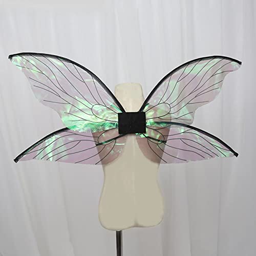 Fairy Wings For Girls, Girls Butterfly Wings Fairy Wings Sparkling Sheer Angel Wings Dress Up Halloween Cosplay Costume, Black, 76 X 35Cm #TOP28