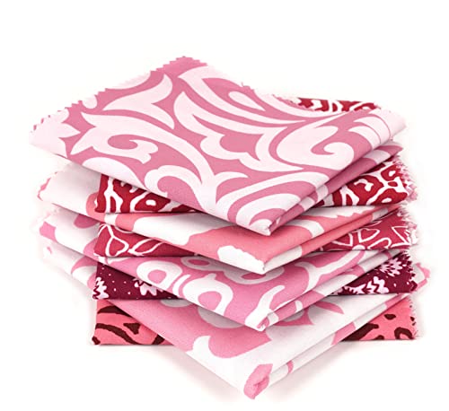 Tissu de patte rose en coton pré-coupé Soimoi pour patchwork de vos plaids - 4