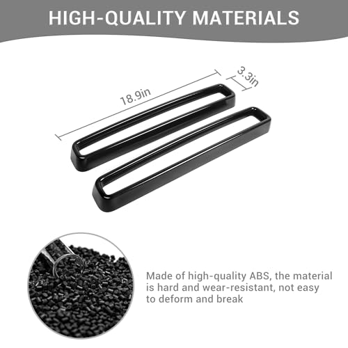 Image of for Challenger Front Grill Mesh Grille Inserts Trim Cover Black Compatible with Dodge Challenger 2015-2023 Black Exterior Accessories 2pcs