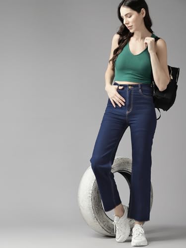 Image of GUTI Womens High Rise Crop Length Jeans()