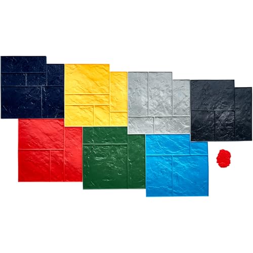 VEVOR Concrete Stamps Mat, 24 x 24 in, 7 PCS