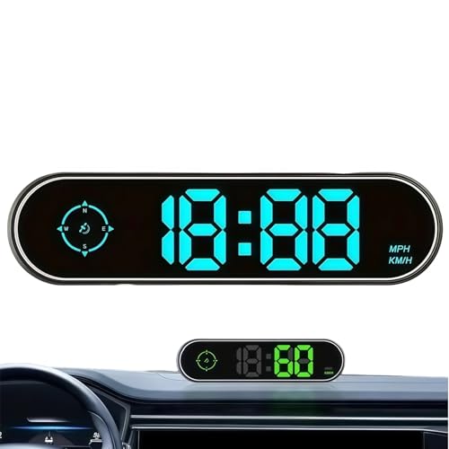 GPS Speedometer for All Cars Digital Speedometer Car MPH with Heads Up Display Universal GPS Speedometer Colorful HUD Multi-Function Speed Limit Warning Device USB Plug & Play (7 Color/MPH KM/H)