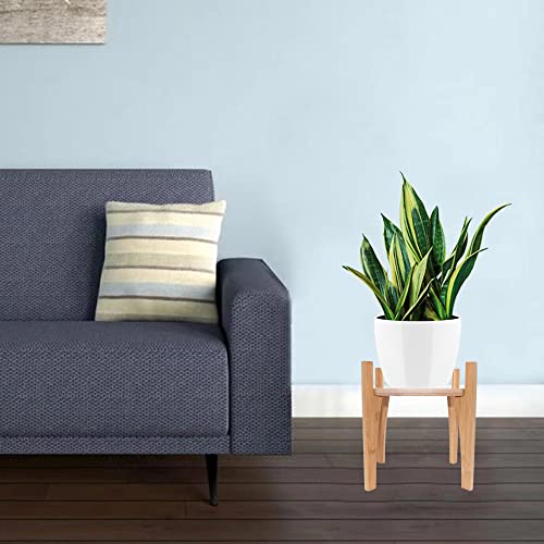Artora Mid Century Modern Plant Stand, Indoor Bamboo Plant Holder Decorative Plant Pot Raiser Corner Flower Stand For Living Room Bedroom Balcony (Plant And Pot Not Included, 1 Pack) #TOP7
