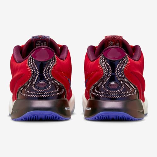 NIKE Lebron XXI SE Movie Night Big Kids' Basketball Shoes (FN4305-600, University Red/Bordeaux/Blue Joy/Ivory) Size 73