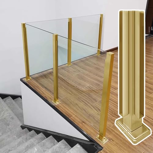 Poteaux de balustrade carrés pour sécuriser une terrasse en verre moderne