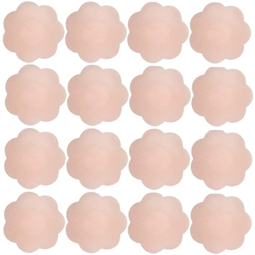 Star Shape Nipple Covers for Women Reusable Silicone Pasties Invisible Adhesive Seamless Sweat Resistant Flower Design Skin Tone Comfortable Breast Covers for Backless Strapless Outfits-image-7