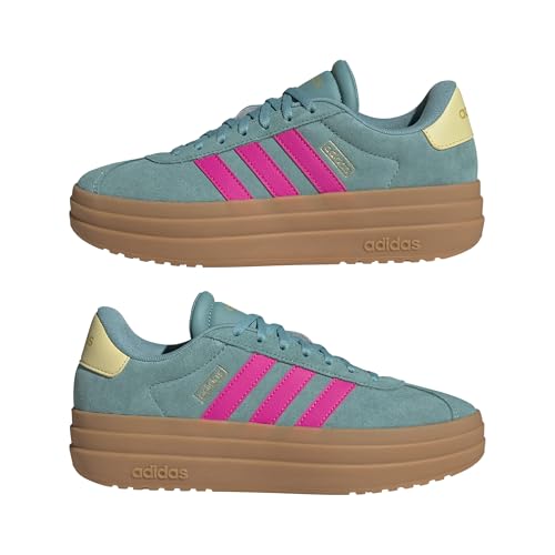 Image of adidas Womens Vl Court Bold Sneakers Shoes Casual - Pink