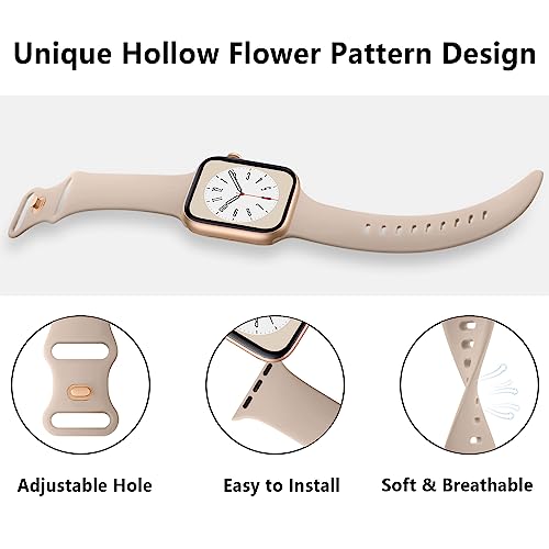 Image of Tobfit 3-Pack Strap Compatible with Apple Watch Series 10 /9 /8 /7 /6 /5 /4 /3 /2 /1 /SE 1 2 - 38mm /40mm /41mm /42mm /44mm /45mm /49mm Replacement Band for Men & Women (Smartwatch Not Included)