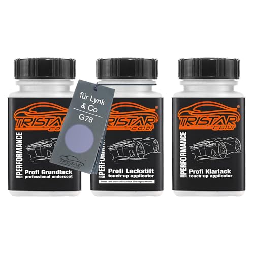 TRISTARcolor Pintura automotriz Set de lápices de retoque para Lynk & Co G78 Qing Shan Zi Perl Fondo pintura base pintura transparente 50 ml cada uno