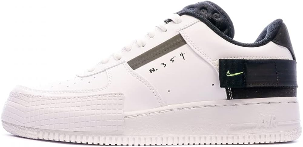 Nike Air Force 1 Type Blanco/Negro AT7859-101 para hombre : Ropa, Zapatos y  Joyería - Amazon.com
