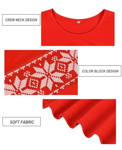 Image of CARCOS Plus Size Tops for Women Color Block Flower /Striped /Camo Crew Neck Long Sleeve Tee Shirt