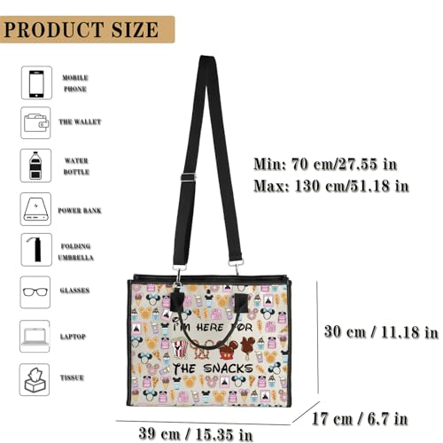 Magical Inspired Gift Family Vacation Trip Gift I'm Here For The Snacks Mouse Snack Goals Travel Tote Bag2