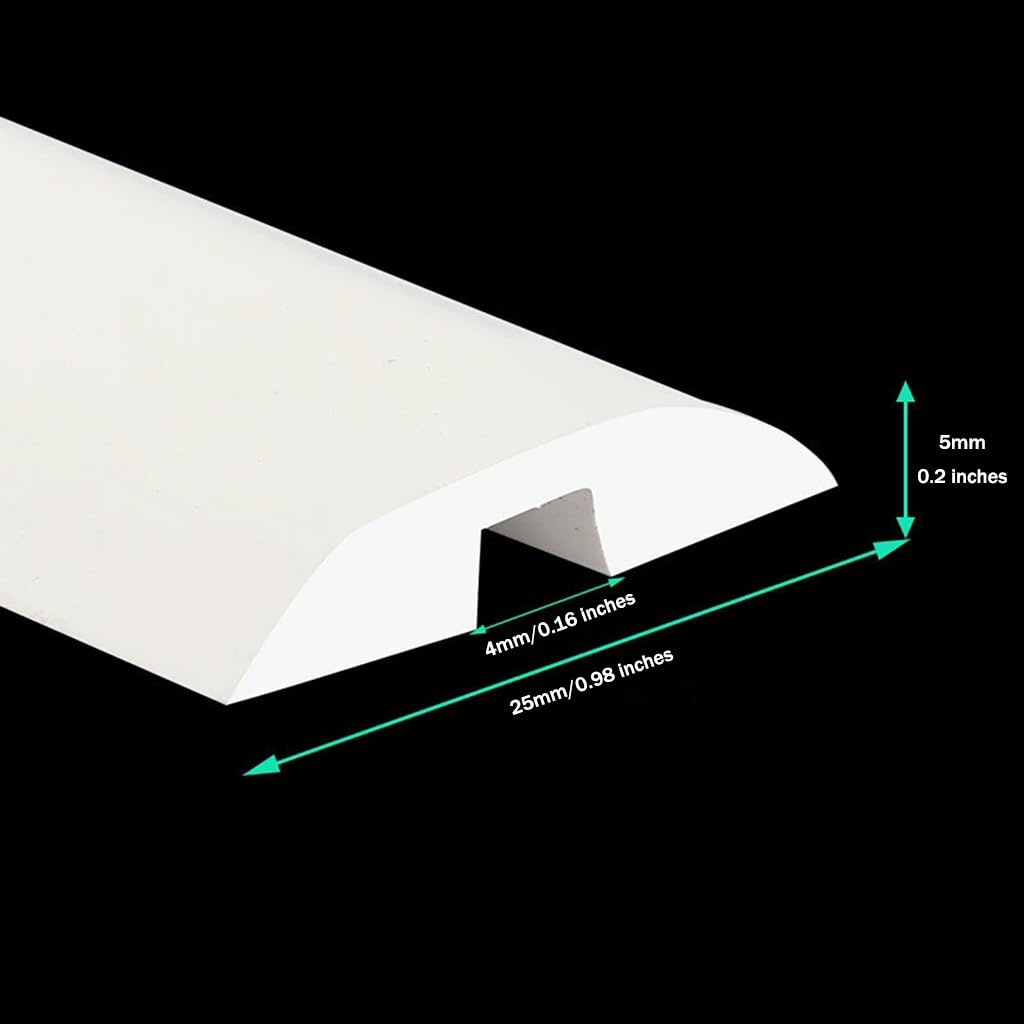 Protector De Cables Autoadhesivo De PVC Blando, Escondecables Fácil De Cortar para Cocinas Y Gimnasios, Evita Riesgos De Tropiezos/Fácil De Desenrollar(Blanco,10M)