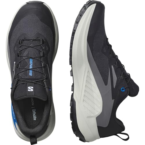 Salomon Trail Running Genesis GTX Herrenschuhe, Schwarz, Lunar Rock, 42 2/3 EU