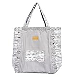 dualseele Eco Yogatasche für Matte groß 70 cm aus Baumwolle/Leinen praktisch mit großen Taschen und Tragegurt aus Baumwolle, robust hochwertig verarbeitet, wasserdicht (Tote Bag, Indian Style)