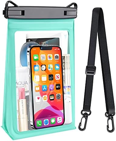 Large Waterproof Phone Pouch, Floating Dry Bag for iPhone 14 13 12 11 Pro Max Galaxy S22 S21 Large Capacity Waterproof Bag Sunscreen Glasses Storage Universal Dry Pouch for Swimming Rafting Boating