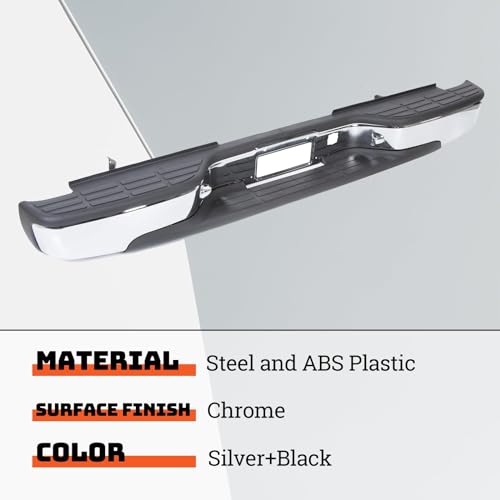 Image of ECOTRIC Rear Step Bumper Bar Chrome W /Pad & License Plate Lights
