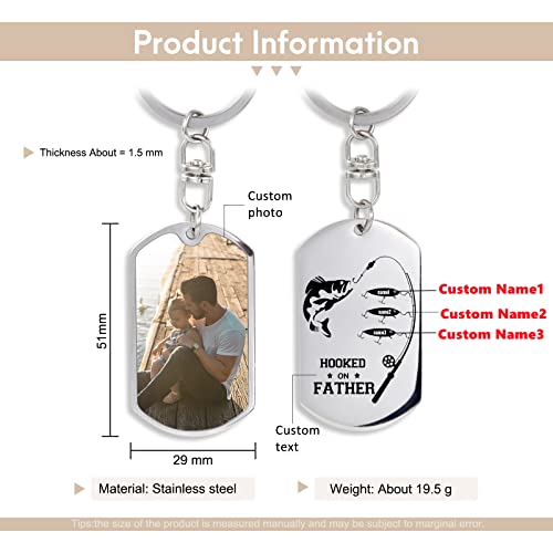 Custom Dad Keychain For Fathers Day Dad Gifts From Daughter Son Personalized Name/Photo Keychains For Daddy Husband #TOP1
