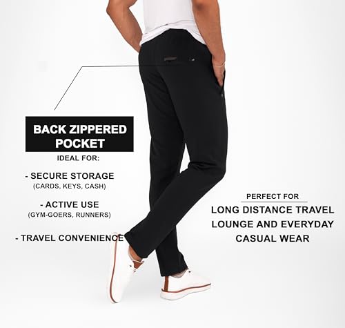 SCR 30/33/36 Inseam Mens Sweatpants with Pockets Tapered Joggers Men Slim Fit Open Bottom Pants Tall, Extra Long3