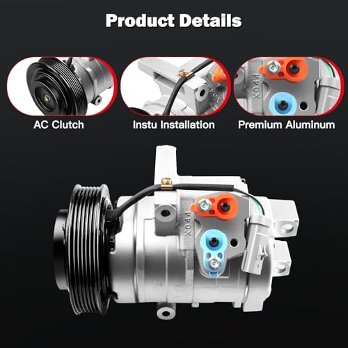 Image of CCIYU AC Compressor w /Clutch for Dodge Charger V6 2.7L 2006-2010
