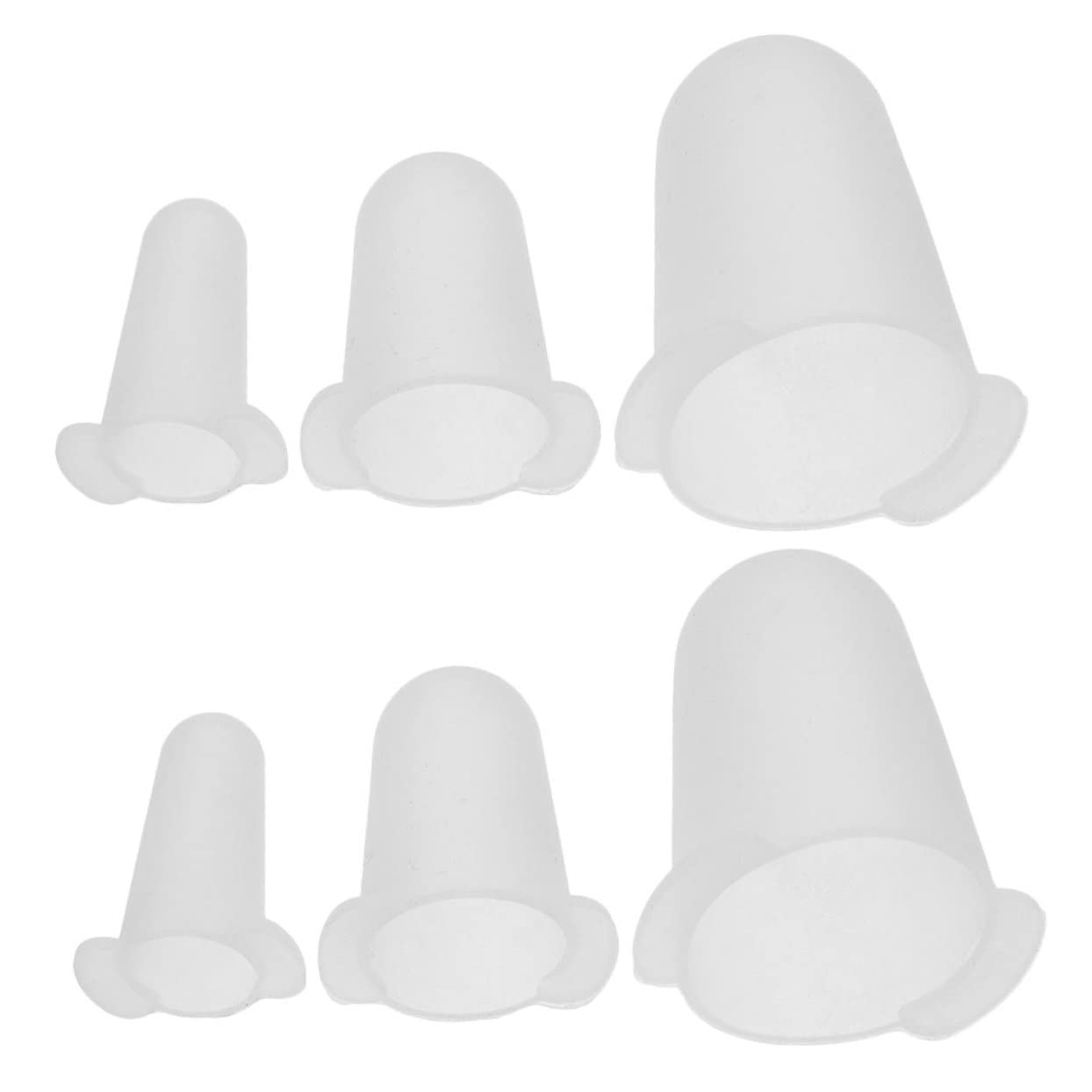 Coperture per Ugello in Silicone 6 Pezzi Bianche per Decorazioni Torte | Set Grande Medio Piccolo, Uso in Pasticceria, Copri Punta per Piping, Confezione da 6
