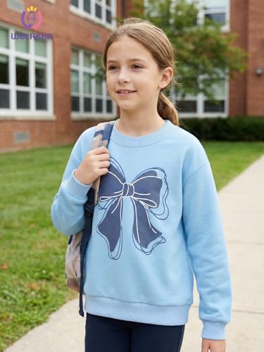Image of weLaken Unicorn Sweatshirts for Girls Thick Cotton Pullover Tops Fall Winter Children Girls Clothing